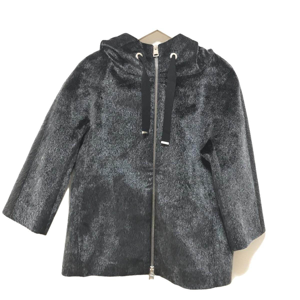 HERNO ヘルノ ブルゾン サイズ44 L レディース - GC015DR-12257-9300 黒 七分袖|フェイクファー|ジップアップ|秋|冬