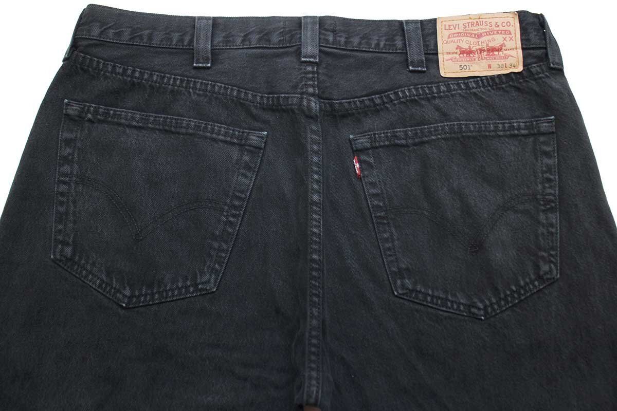 Levi'sリーバイス 501 後染め ブラック デニムパンツ W38 L34☆SDP3049