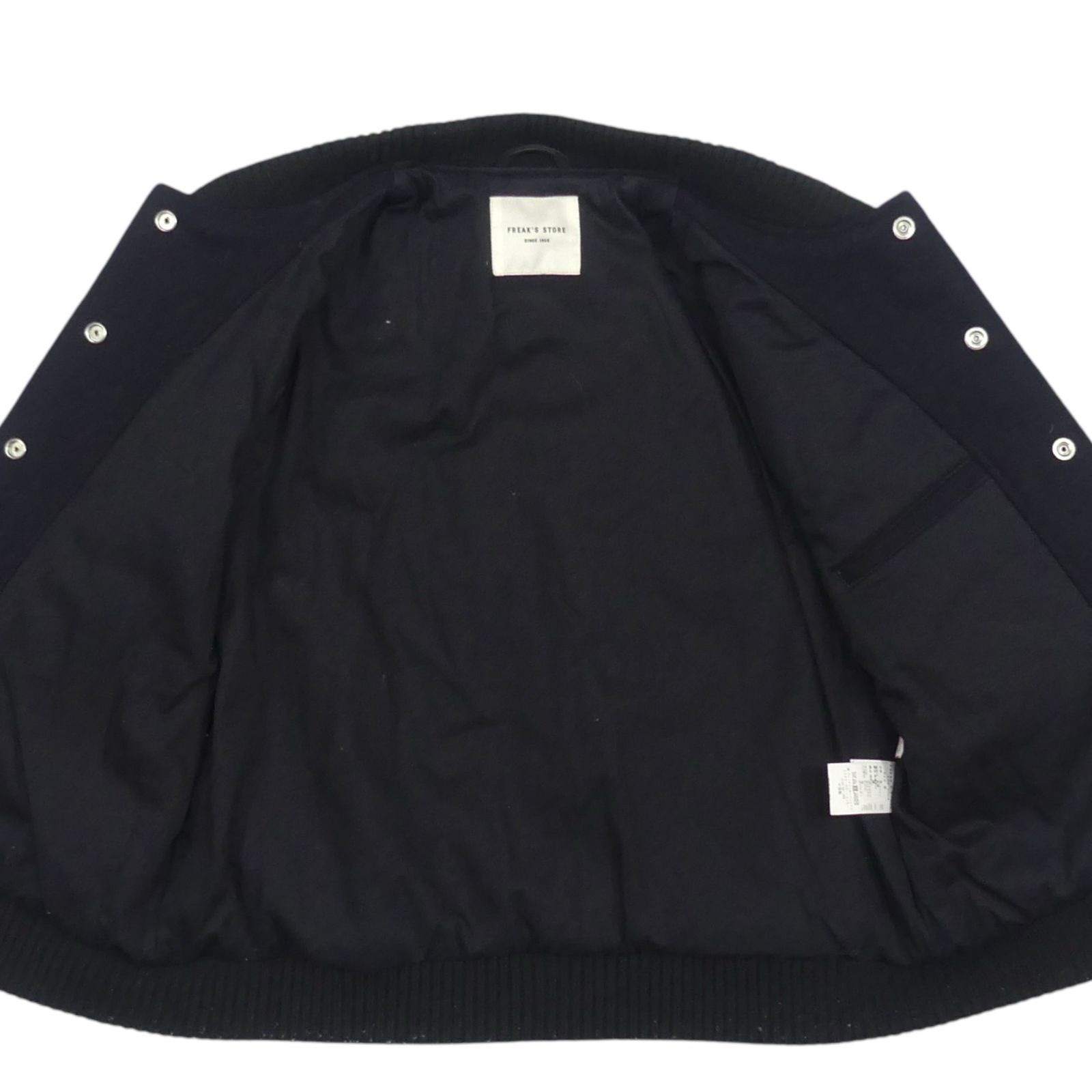 FREAK'S STORE スタジャン ウール レザー ブラック FREAK'S STORE フリークスストア スタジャン M 古着 レザー