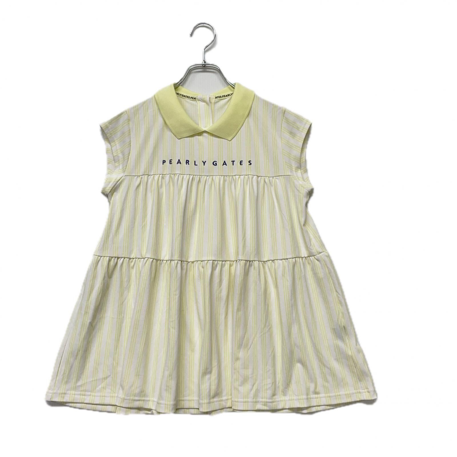 ♥品 レディース パーリーゲイツ PEARLY GATES ノースリーブ 0 S 白×黄 ホワイト系 2025年モデル