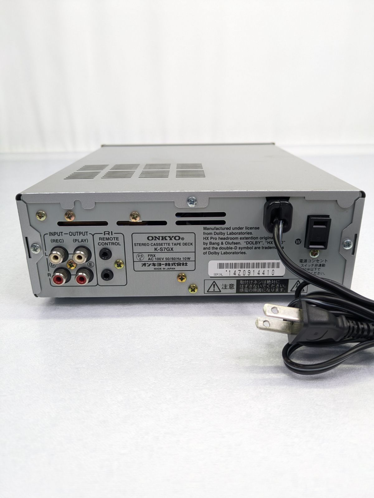 動作確認済み】ONKYO・オンキヨー・K-S7GX・カセットデッキ