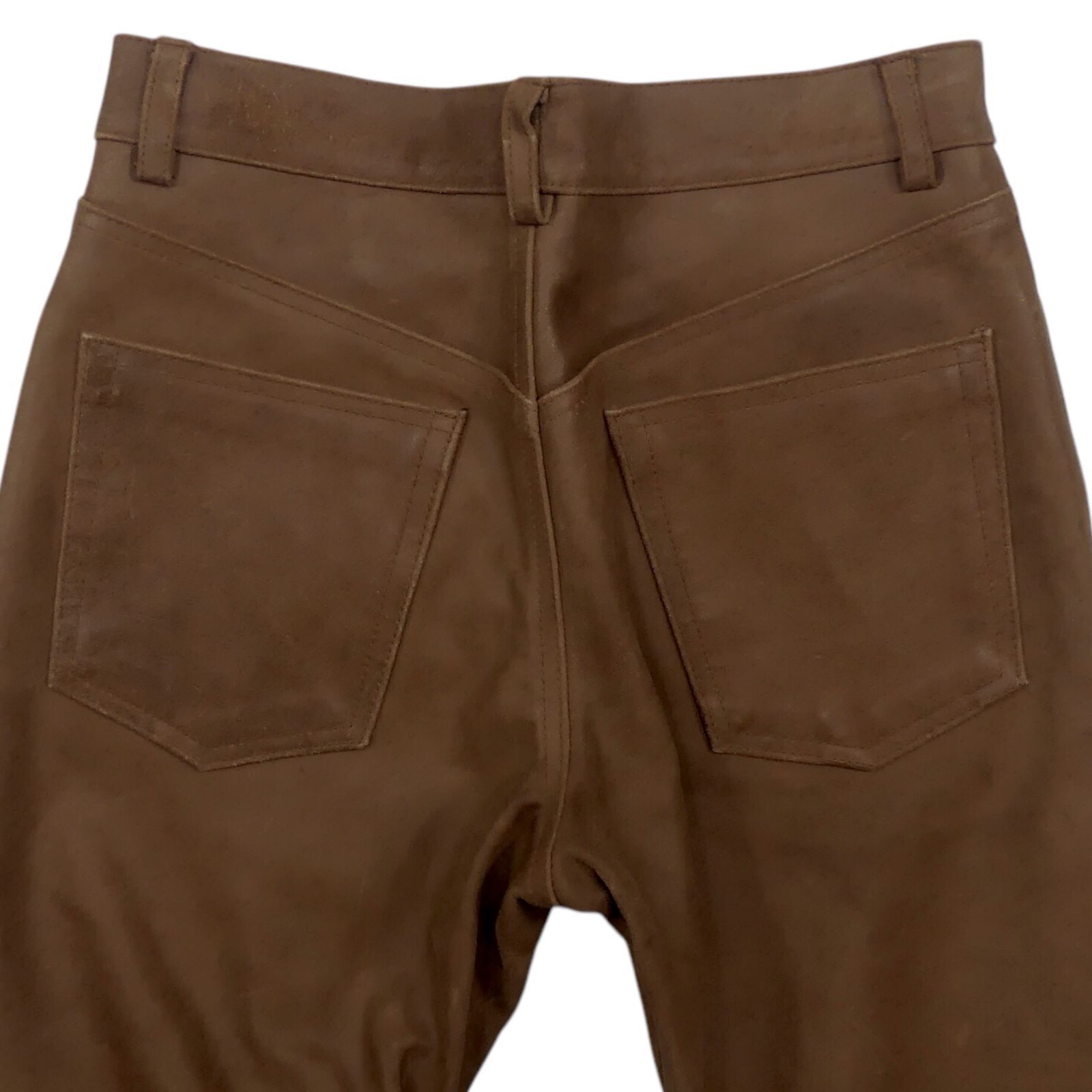 EDIFICE 本革 スエード パンツ 茶 ブラウン エディフィス 日本製 EDIFICE 本革 スエード パンツ 茶 ブラウン エディフィス 日本製