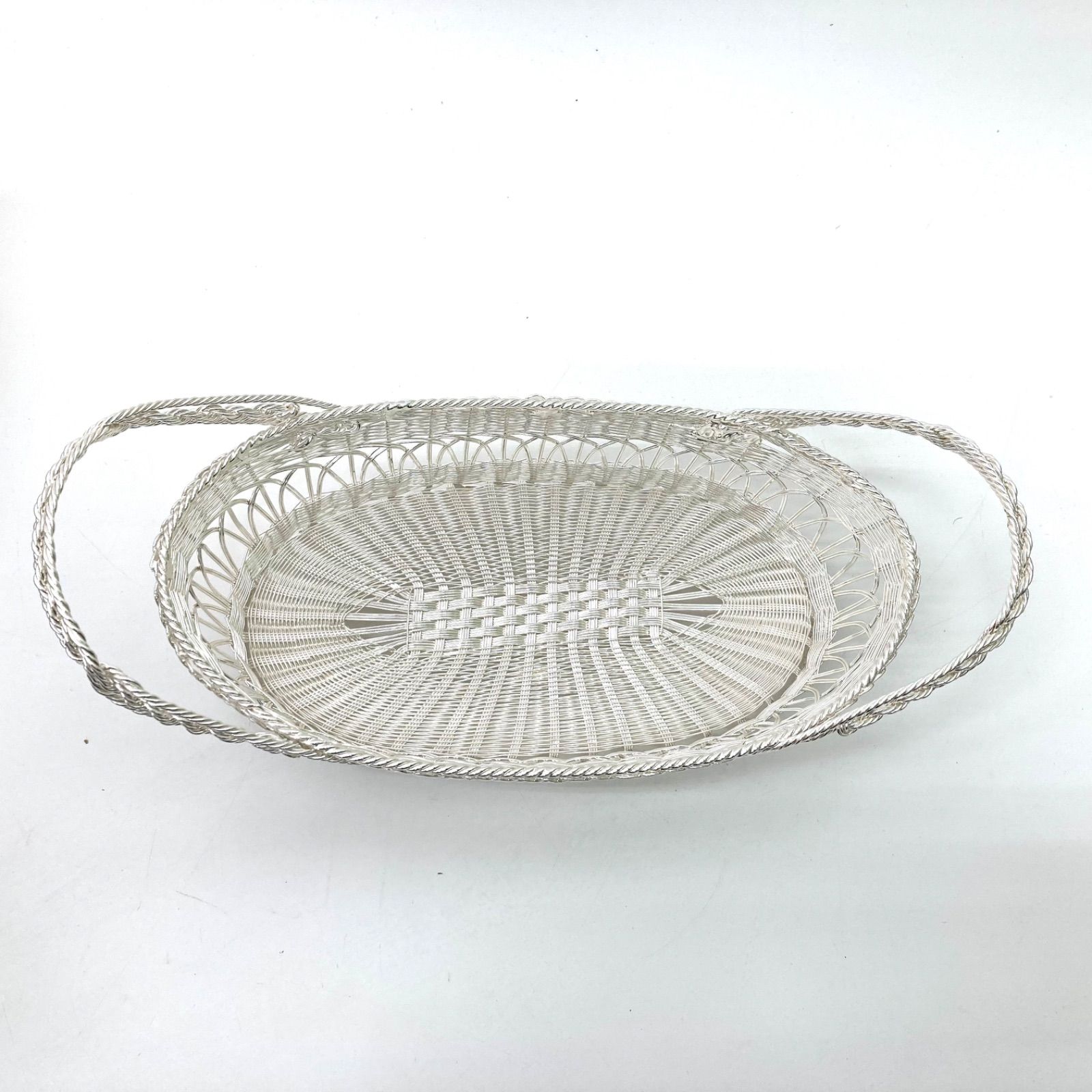 WAKO】銀座和光 シルバー バスケット 銀仕上げ 小物入れ