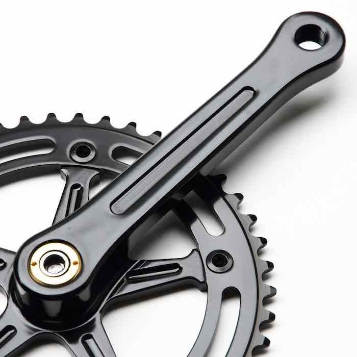 【最速発送】Blue Lug ブルーラグ RMC Track Crank Set All Black 165mm 46T 【自転車】【ピスト ...