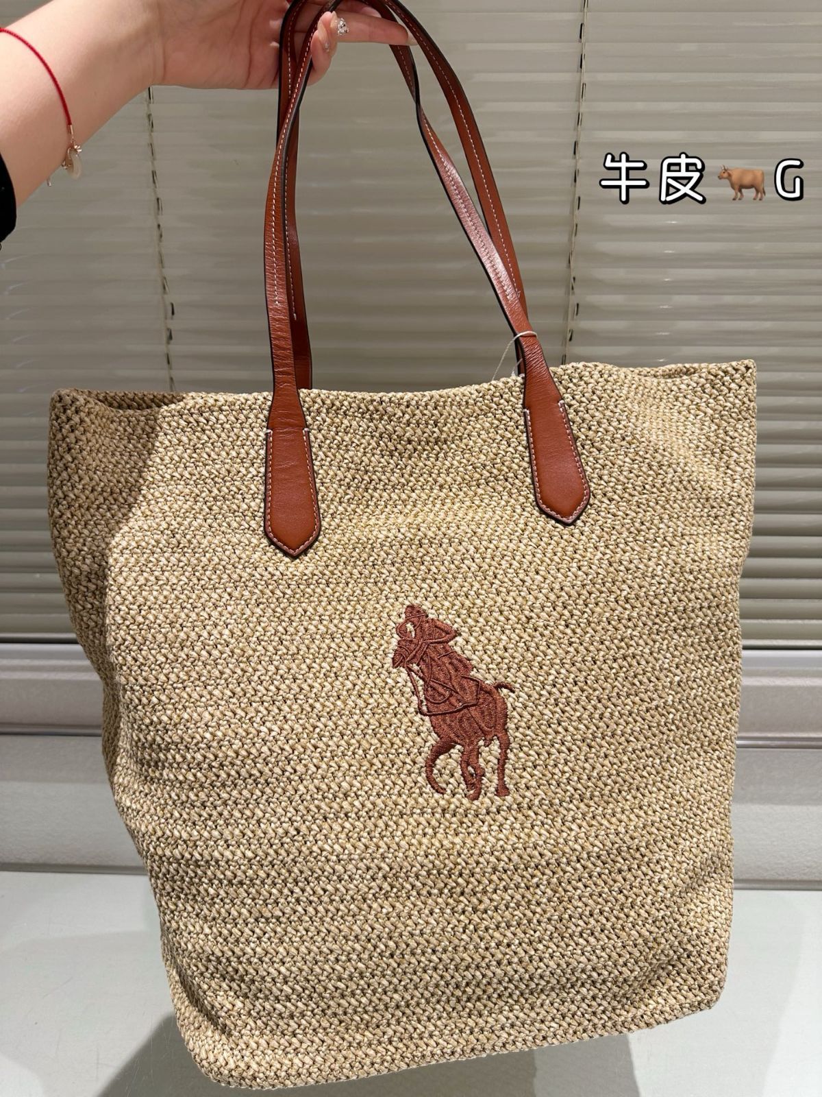 今日特価】Polo Ralph Lauren African Raffia Tote Bag ポロ