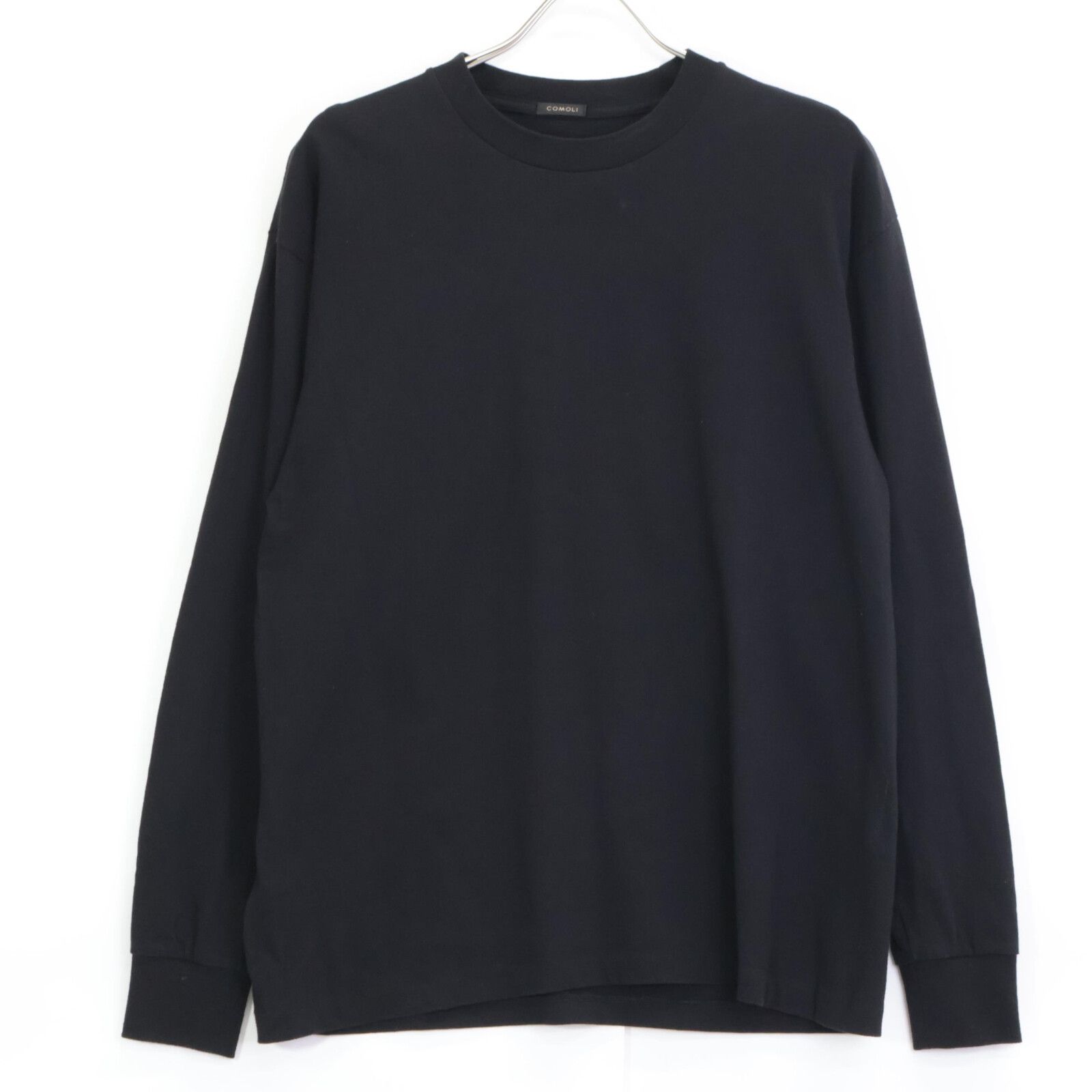 COMOLI コモリ 24AW A03-05011 ﾌﾞﾗｯｸ ｺｯﾄﾝｼﾞｬｰｼﾞ 長袖Tｼｬﾂ 2