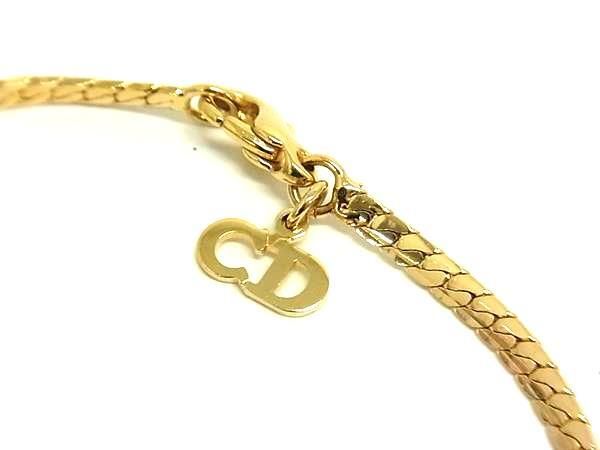 Christian Dior クリスチャン ディオール アームウェア ブレスレット ゴールド ブラック メタル ラインストーン レディース 超