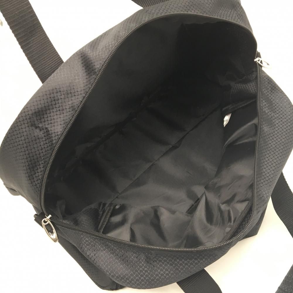 超美品】ブリヂストンゴルフ ボストンバッグ 黒 地模様 ロゴ白