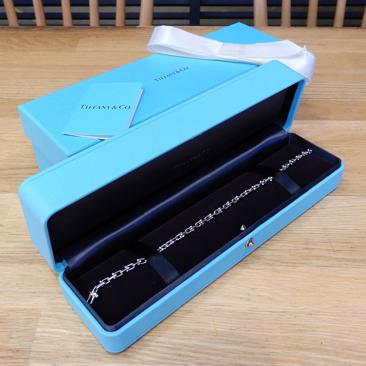 超美品 ティファニー 現行 ハードウェア マイクロ リンク ブレスレット 