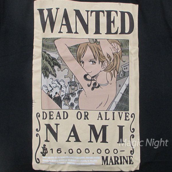 ワンピース ウォンテッド ナミ Tシャツ 並行輸入商品 【アニメ 漫画