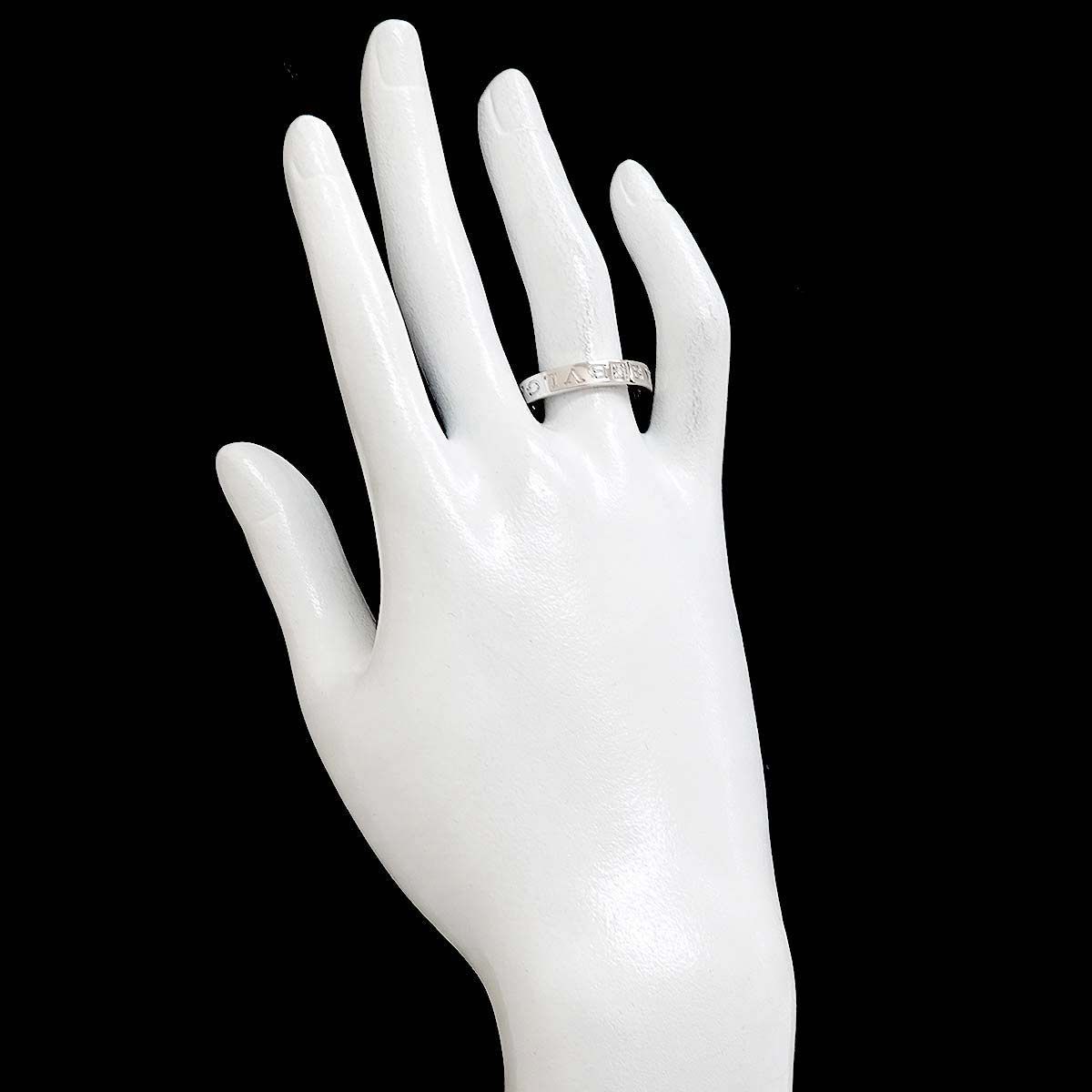ブルガリ BVLGARI ダブル ロゴ 22.5号 リング ダイヤ 1P K18 WG