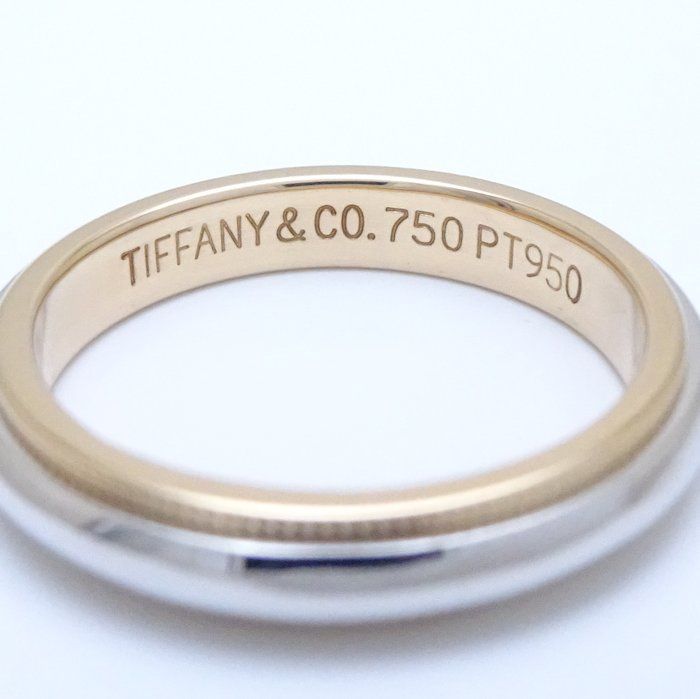 ティファニー TIFFANY&Co. ミルグレイン バンド リング 指輪 9号 ...