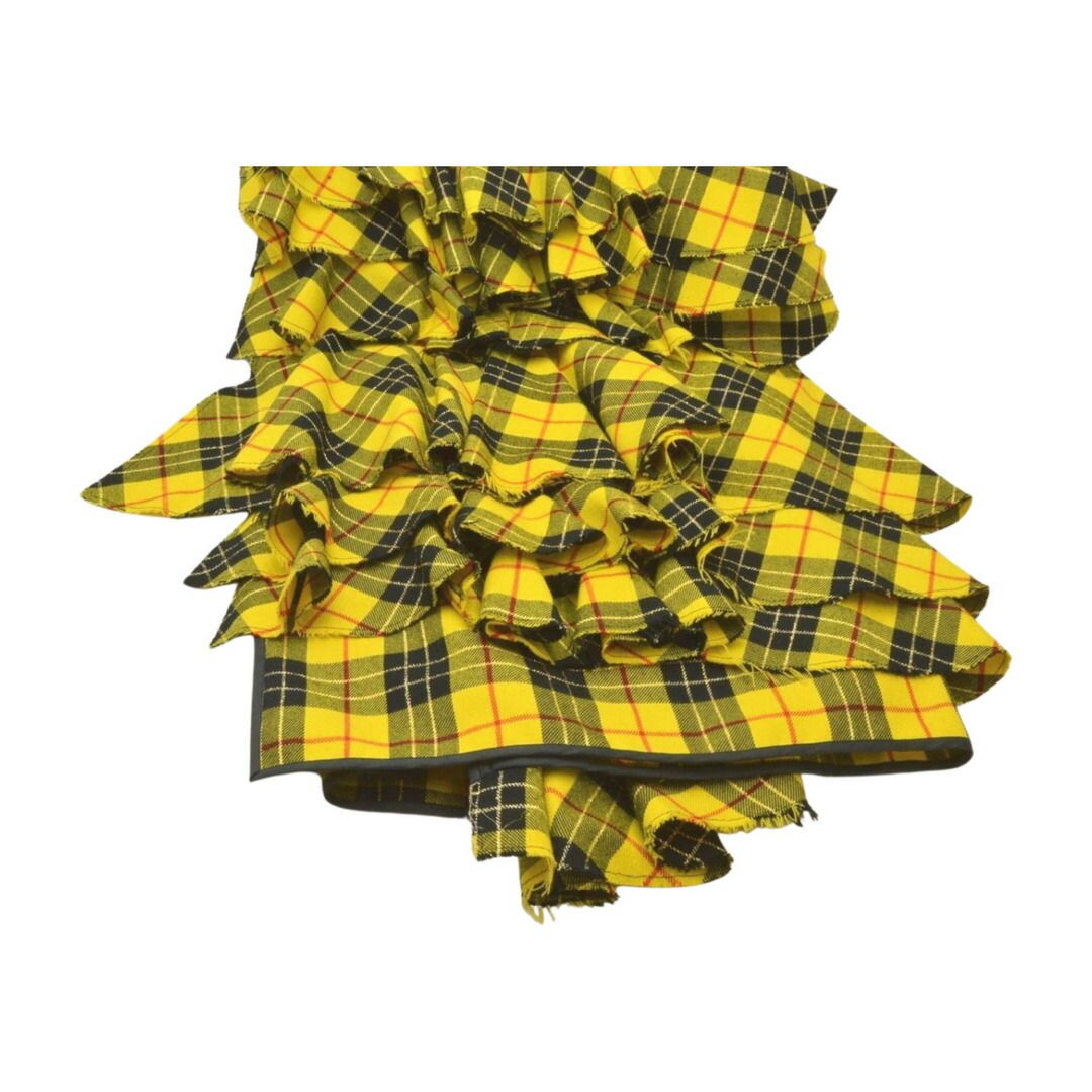 コムデギャルソン COMME des GARCONS GS-040195 巻きスカート タータンチェック フリル ロング丈 AD1999 レディース F-L8430