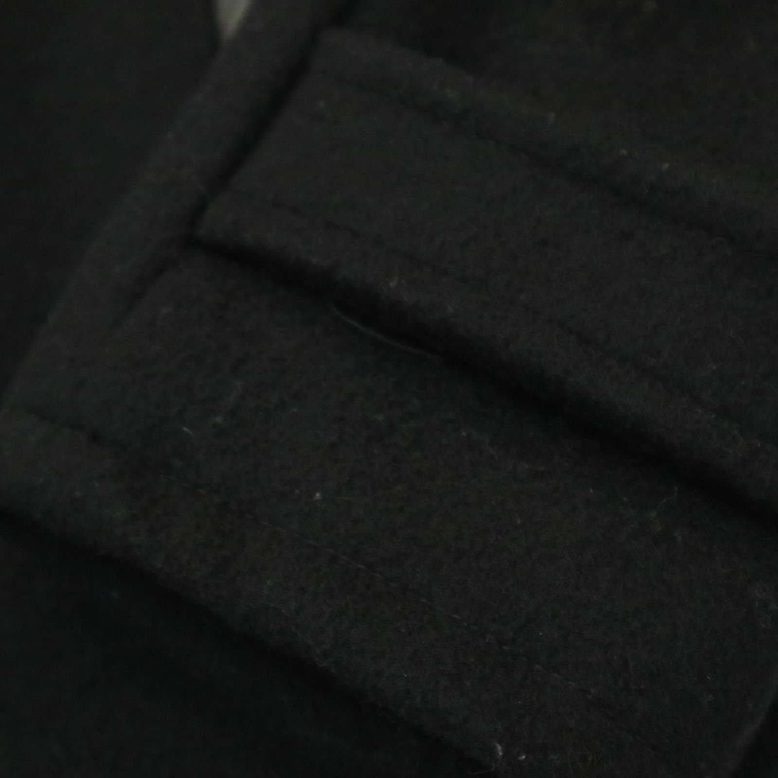 美品★JUNMEN*ジュンメン★黒*ブラック★伊製生地(EMMETEX)★コットン&ウール★起毛素材★裏ストライプ*ハーフコート/ジャケット★M/メンズ