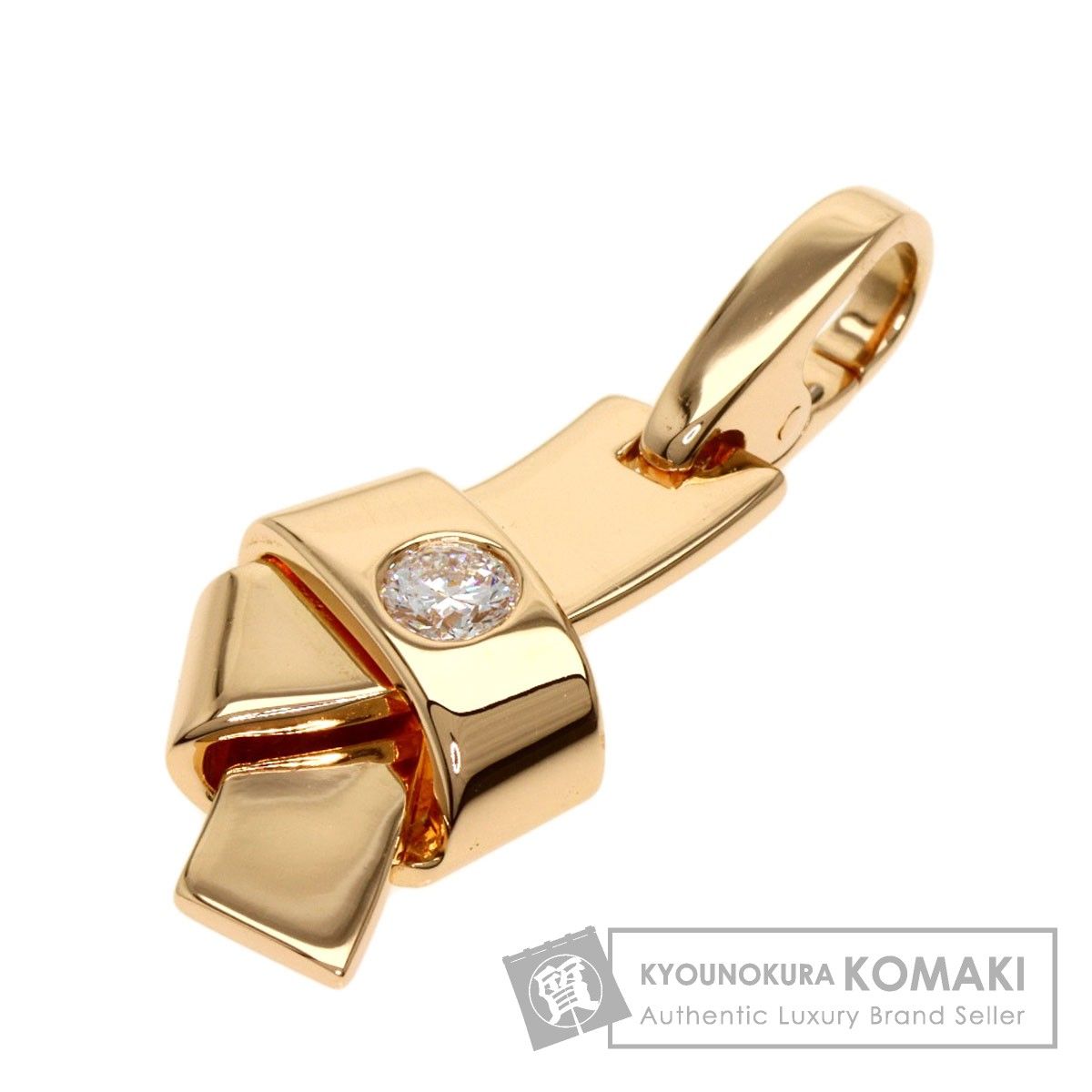 CARTIER カルティエ ノット ダイヤモンド チャーム K18PG レディース 