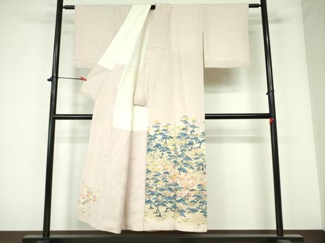 平和屋着物●本加賀友禅作家 百貫華峰 色留袖 草花 暈し染め 正絹 DAAX1376op