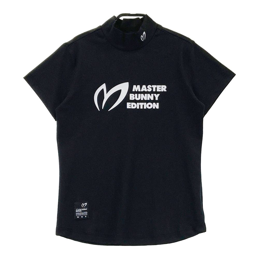 サイズ：0 MASTER BUNNY EDITION マスターバニーエディション 2023年モデル ハイネック 半袖Tシャツ  ブラック系 [240101473437] ゴルフウェア レディース ストスト サイズ：0 MASTER BUNNY EDITION マスターバニーエディション