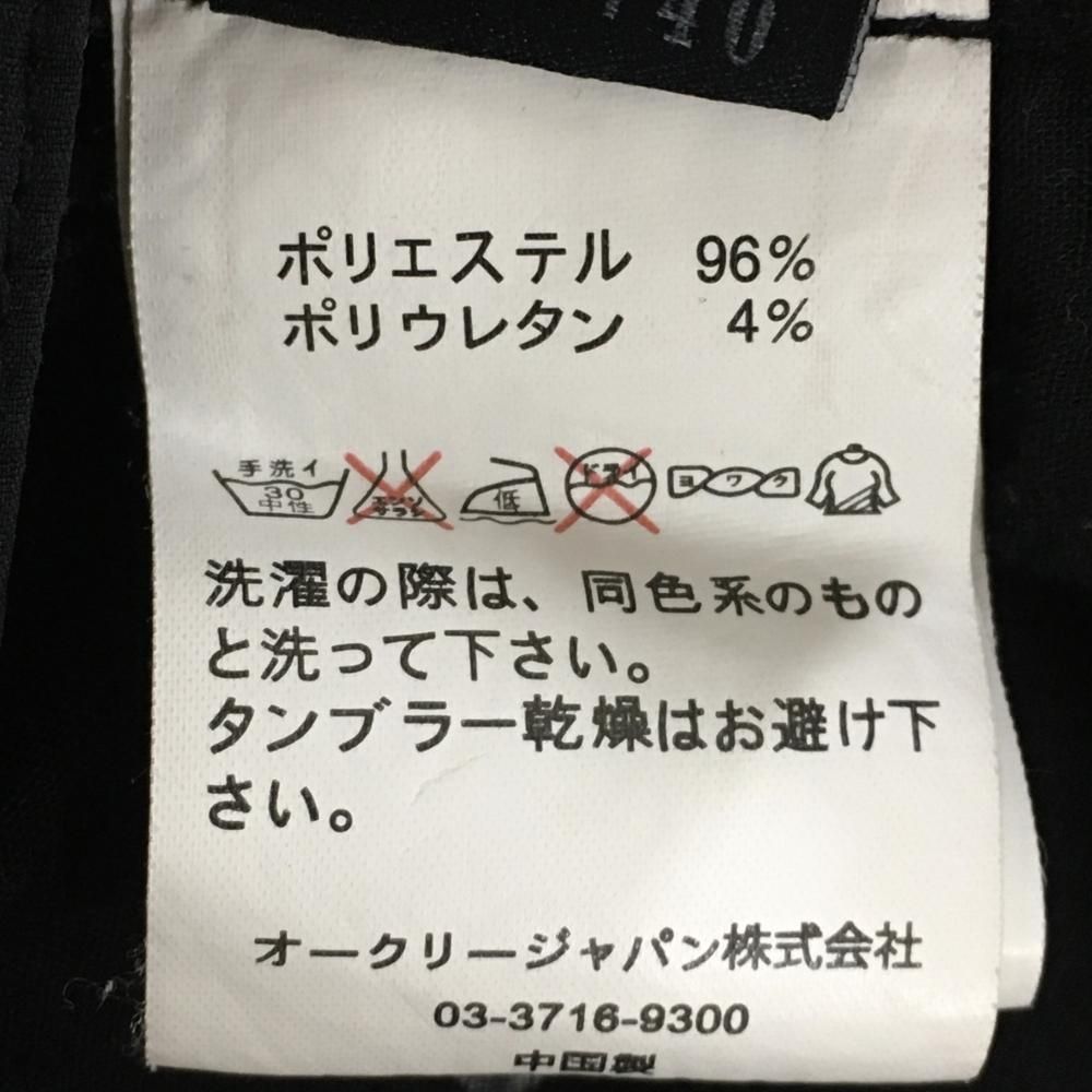 オークリー パンツ Oakley - ロゴ刺しゅう 黒 ヒップロゴ刺しゅう コットン100％ 黒×白 ハーフパンツ 美品オークリー OAKLEY ティー メンズ サイズ：33 MX