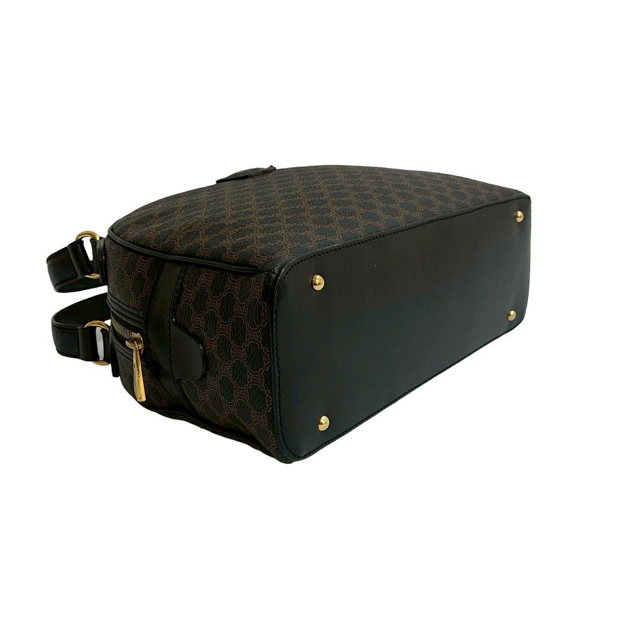 極美品　CELINE ヴィンテージトリオンフ ジャガード ミニボストンバッグ 極 美品 希少品 CELINE セリーヌ ヴィンテージ トリオンフ ロゴ
