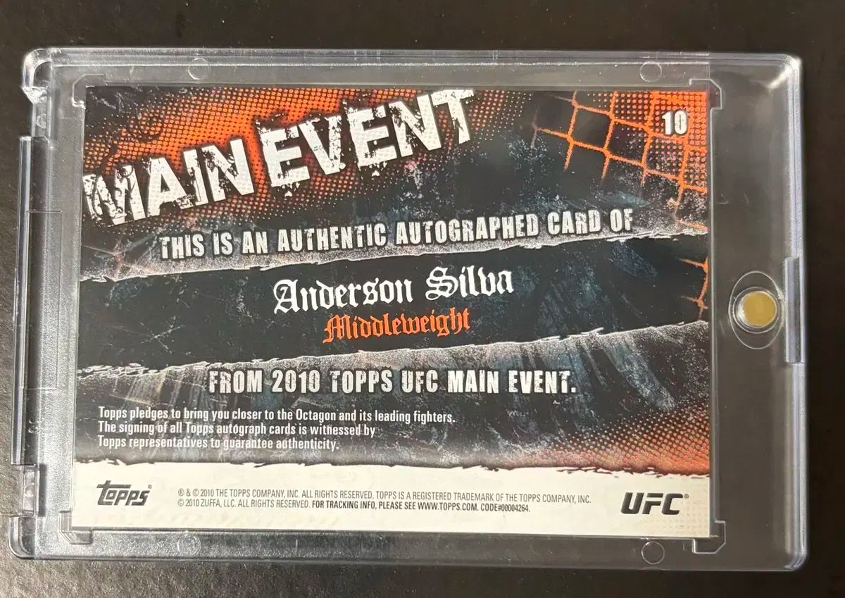 UFCカード 2010 アンダーソン シウバ オートカード ブルー LLC-HASEGAWATOSO_COM