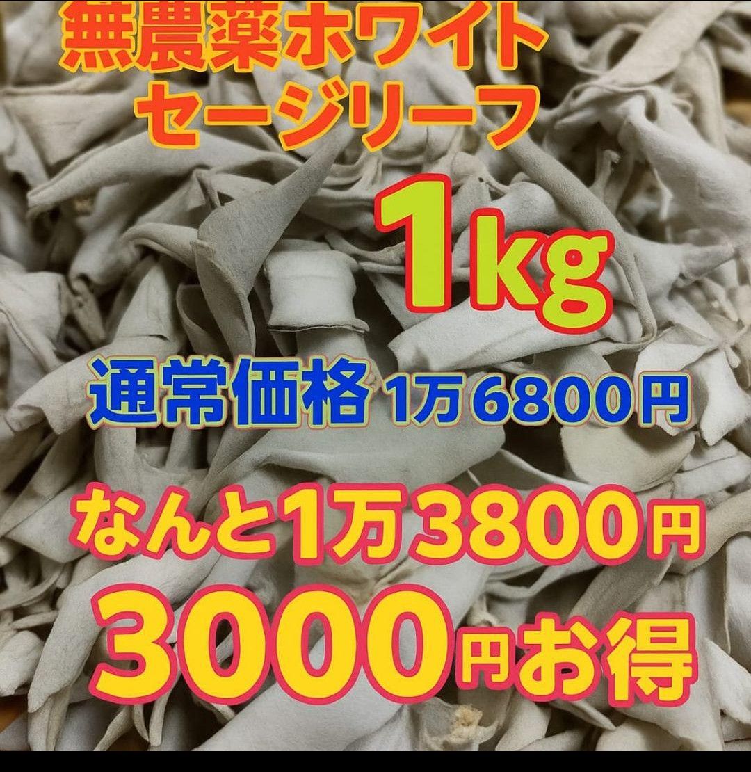 激安価格☆無農薬ホワイトセージ1kgお香浄化AAA業務用 業務用