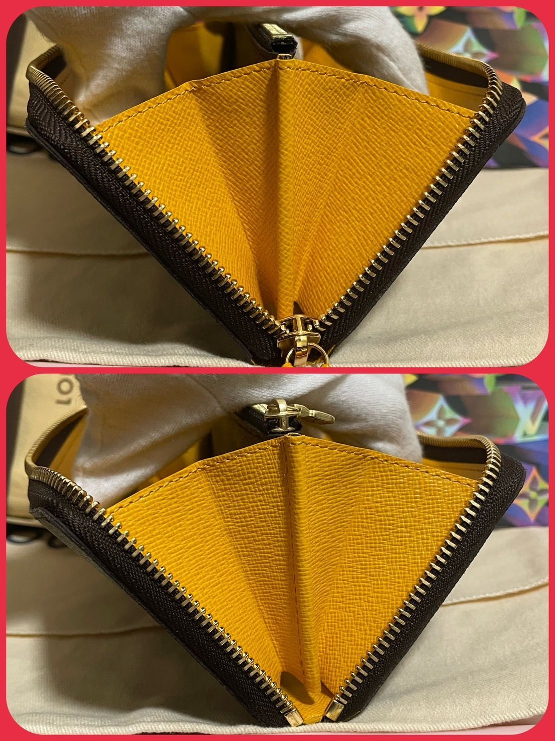 ほぼ新品】ルイヴィトン モノグラム ポルトフォイユ クレマンス ミモザ