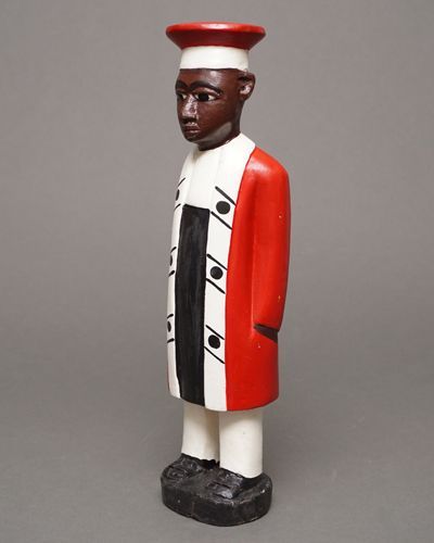 アフリカ コートジボワール コロン人形 Mサイズ No.16 赤帽の兵隊