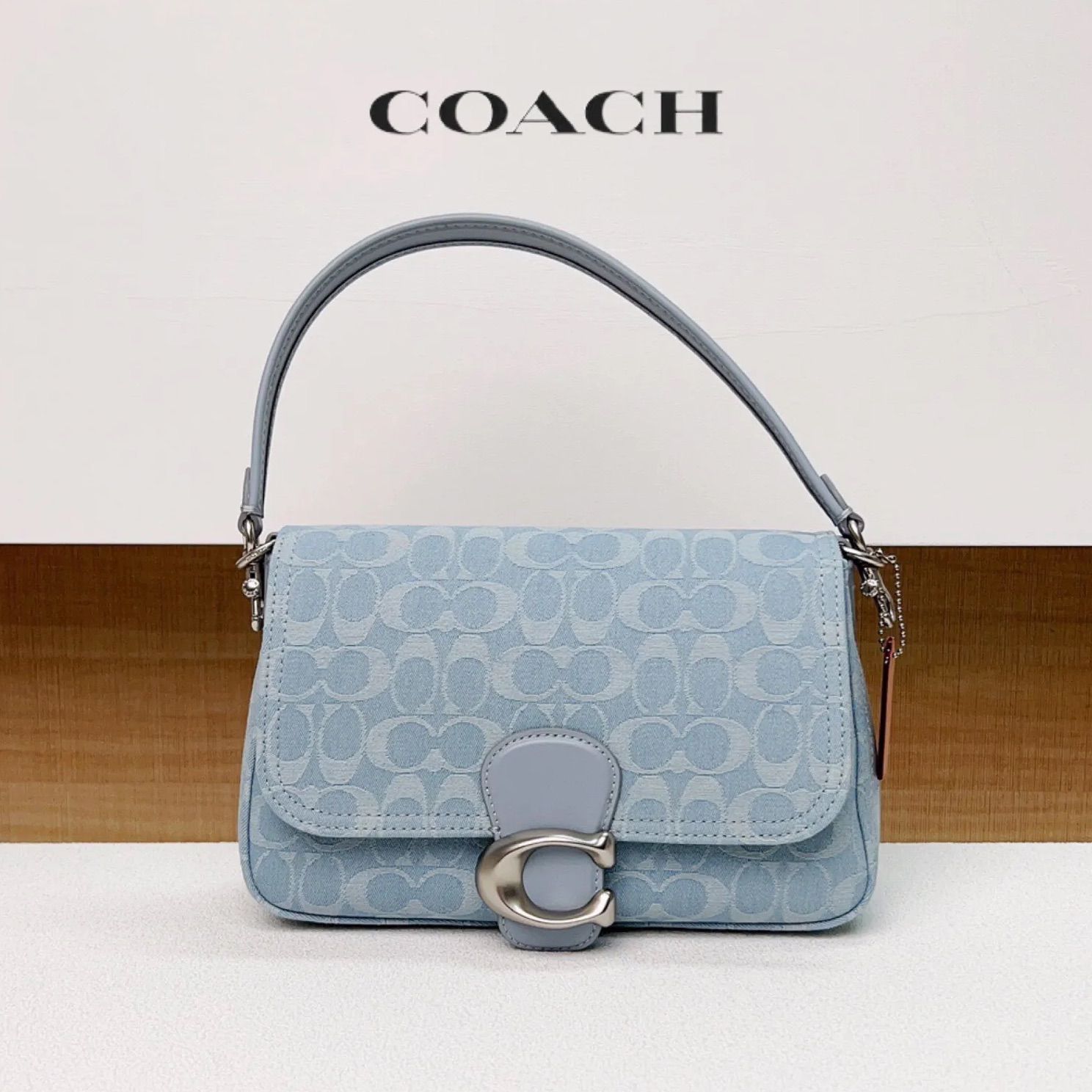 COACH コーチバッグ CJ854 ソフト タビーショルダーバッグ シグネチャーデニム ハンドバッグ 手提げバッグ レディース クロスボディー  アウトレット品 - メルカリ