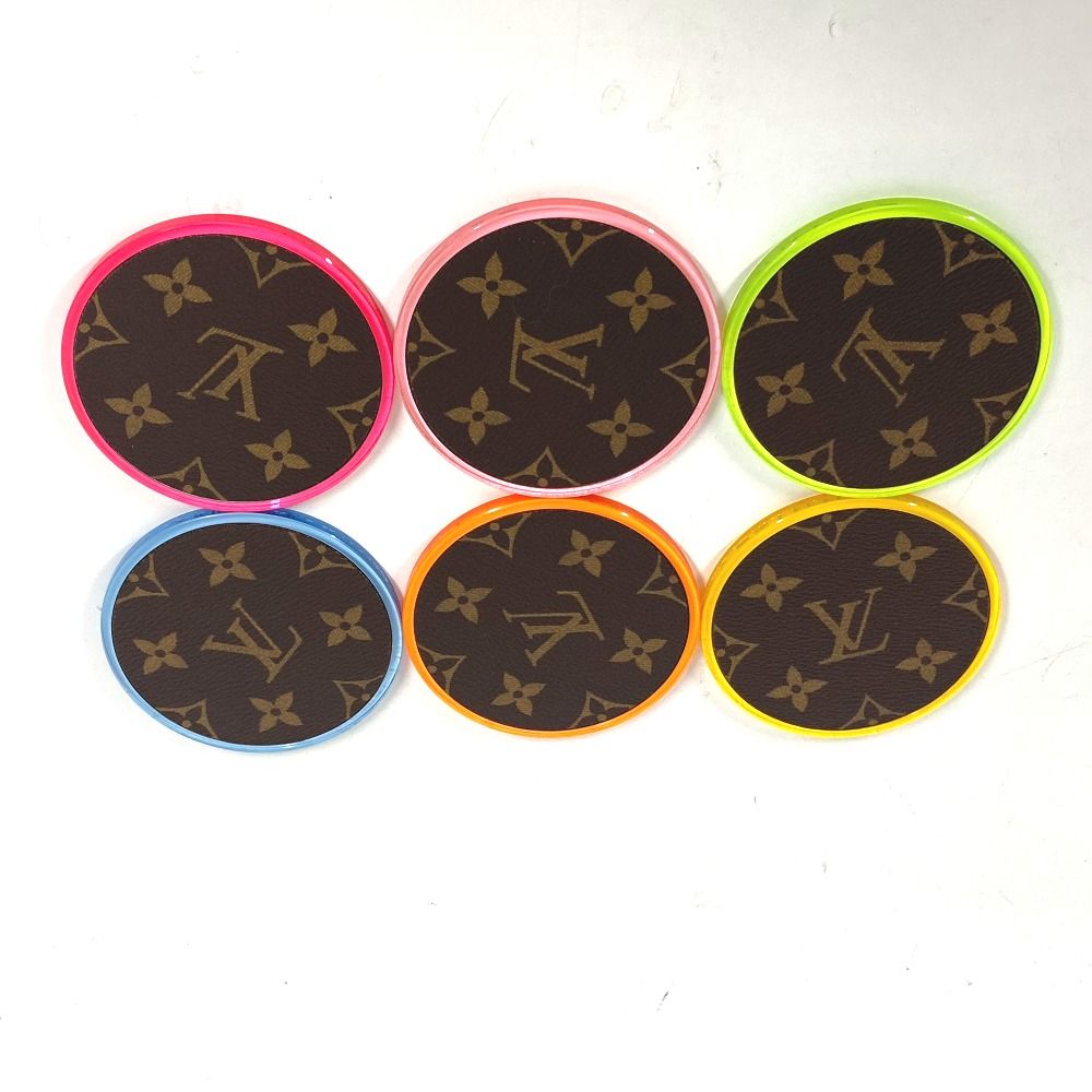 LOUIS VUITTON - LOUIS VUITTON ルイ ヴィトン モノグラム コースター その他雑貨 GI0489 PVC レザー プレキシガラス マルチカラー   6枚セット ビトン 【本物保証】 コースター モノグラム｜ルイ・ヴィトン 公式サイト - GI0489