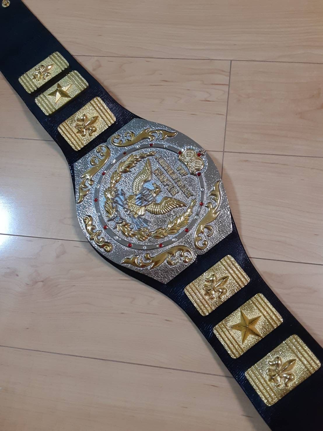 WWFジュニアヘビー級王座 チャンピオンベルト メインプレート厚み１ｃｍ レプリカオーダーメイド 発送到着予定日 10月28日