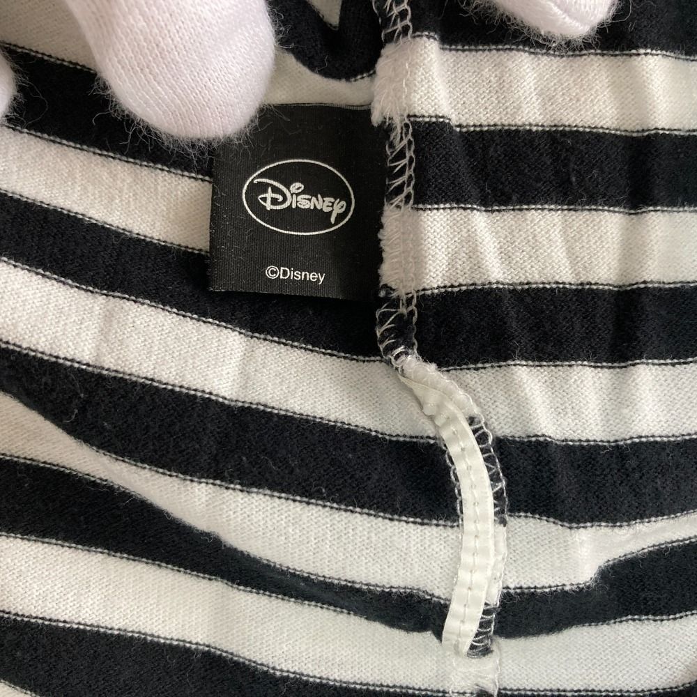 美品 BLACK COMME des GARCONS ブラックコムデギャルソン ディズニーコラボ ボーダーTシャツ サイズS ブラック レディース 古着 中古 美品 BLACK COMME des GARCONS ブラックコムデギャルソン