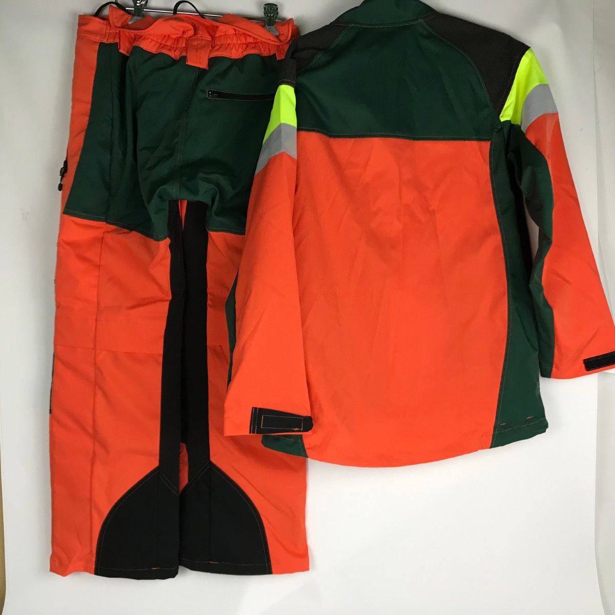 MAC GREEN リンタロウ チェーンソー作業用スーツ セットアップ Mサイズ MT541 MT517 グリーン×オレンジ