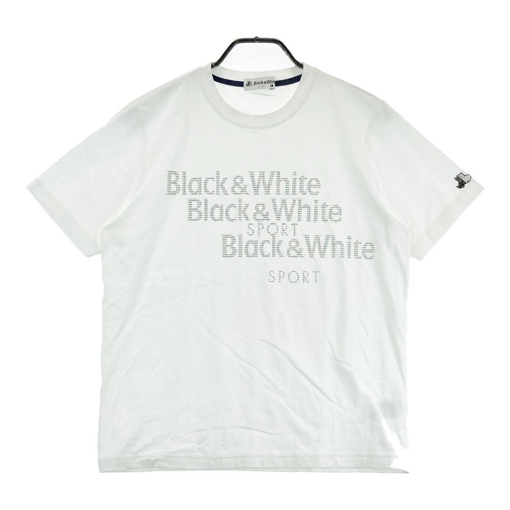 サイズ：L BLACKu0026WHITE ブラックアンドホワイト  半袖Tシャツ  ホワイト系 [240101284425]# ゴルフウェア メンズ ストスト