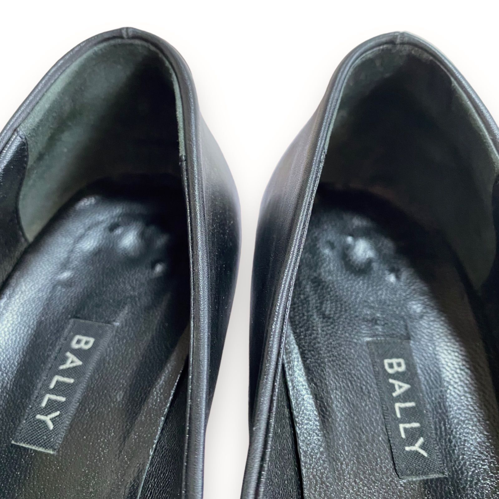 BALLY バリー スクエアトゥ パンプス 太ヒール ハイヒール ローファー 