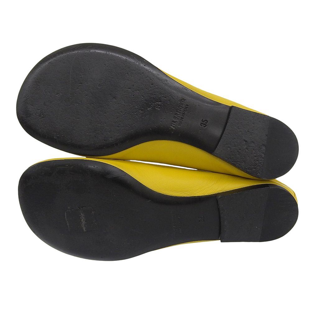 ジルサンダー JIL SANDER 現行タグ ラウンドトゥ バレリーナ シューズ レザー フラット パンプス 35 KIN-KAAI_COM