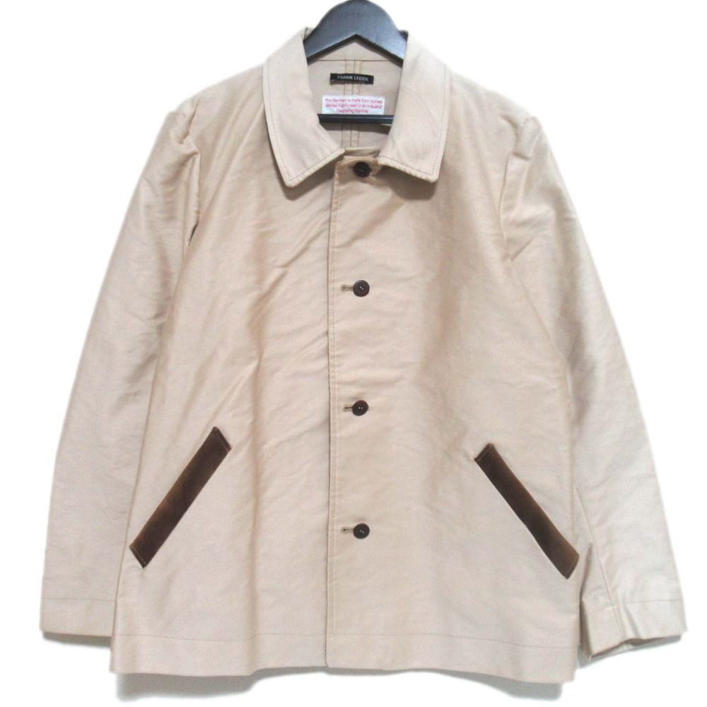 良品 22AW FRANK LEDER フランクリーダー BURNED MOLESKIN JACKET モールスキンジャケット ジャーマンレザージャケット 0622012 L ベージュ メンズ 古着 中古 USED