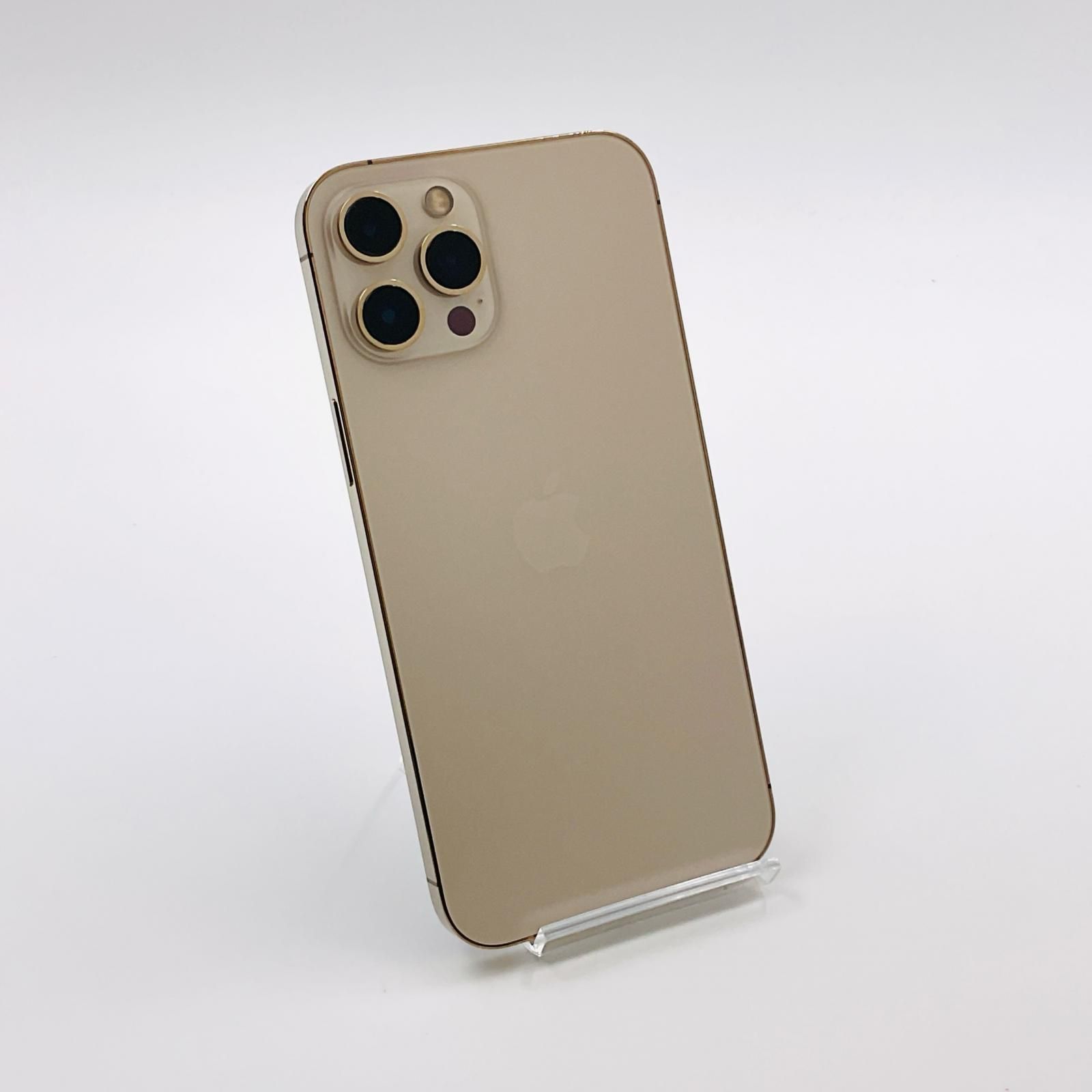 【全額返金保証】【最速発送】Apple iPhone 12 Pro Max 256GB ゴールド au 白ロム 81% 美品 動作確認済