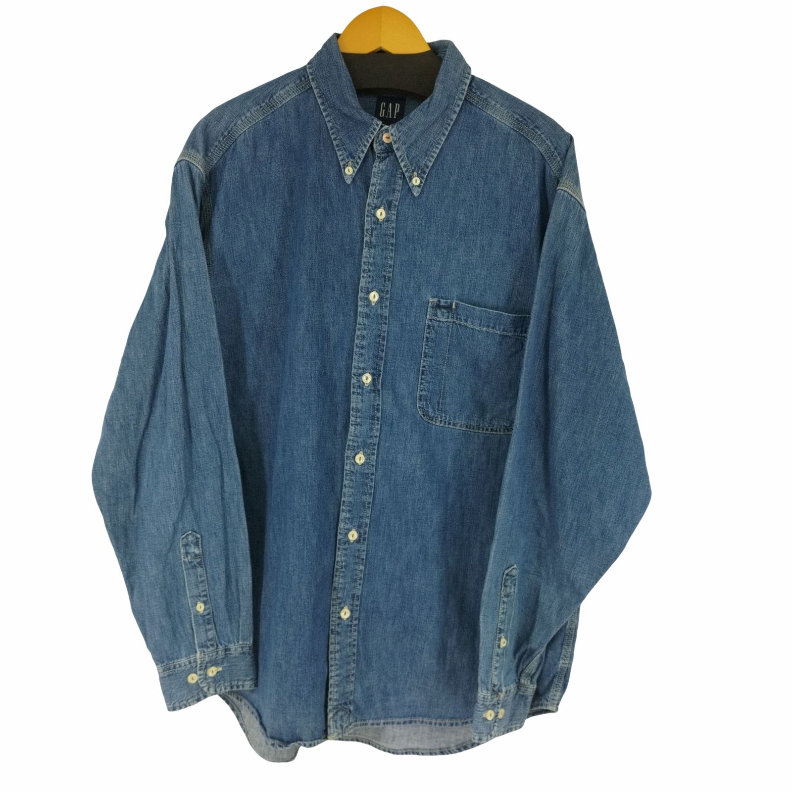 ギャップ Gap OLD GAP 猫目ボタン トリプルステッチ BD デニムワーク