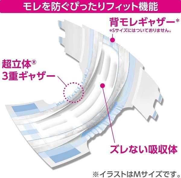 未使用品】ライフリー テープ止めおむつ 横モレあんしんテープ