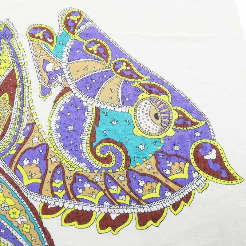 ETRO ペイズリー柄 ストール フリンジ付き エトロ ETRO ストール フリンジ ペイズリー柄 モダール カシミヤ