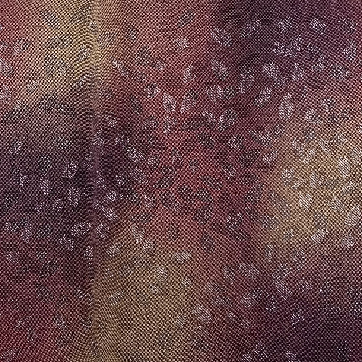夏目　No.2521 正絹桜の花びら市松箔袋帯　美品 No.2521 正絹桜の花びら市松箔袋帯 美品