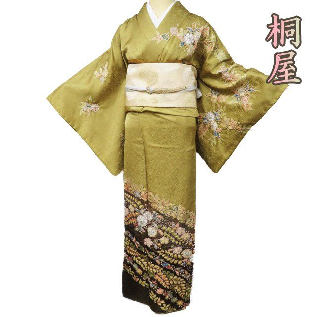美品 辻ヶ花 金通し ボルドー しぼり 袷 正絹 着物 振袖・襦袢セット 07 miyagawa-kimono_sb15098