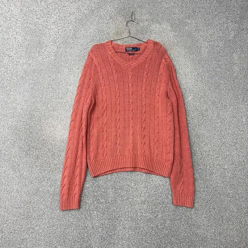 【雷市場（ポンジャン）商品韓国直送】 ポロ Ralph Lauren(ラルフローレン) ケーブル Vネック リネン 囲い ニット セーター XL