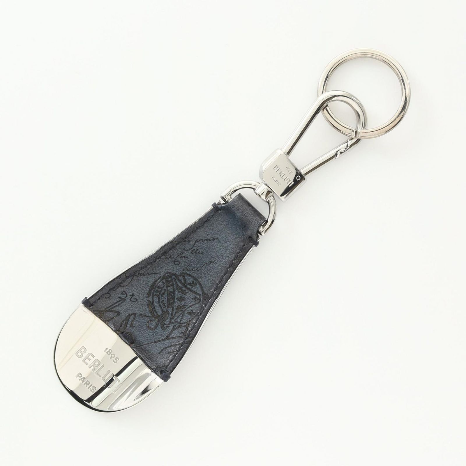 ベルルッティ Berluti チャーム シューホーン キーリング ネイビー