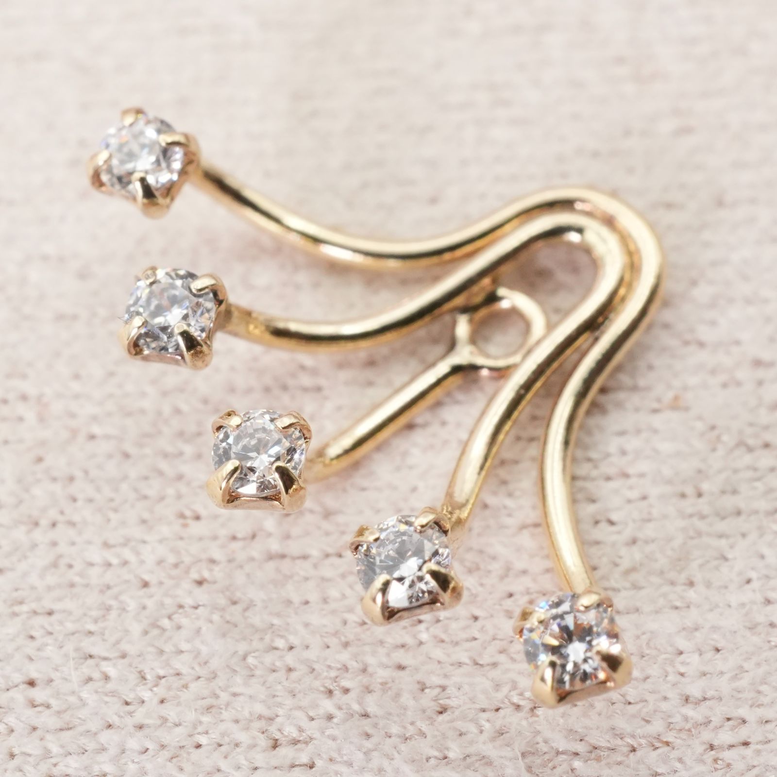 アガット 片耳用 ジルコニア K10 ピアスチャーム/24-895S - メルカリ