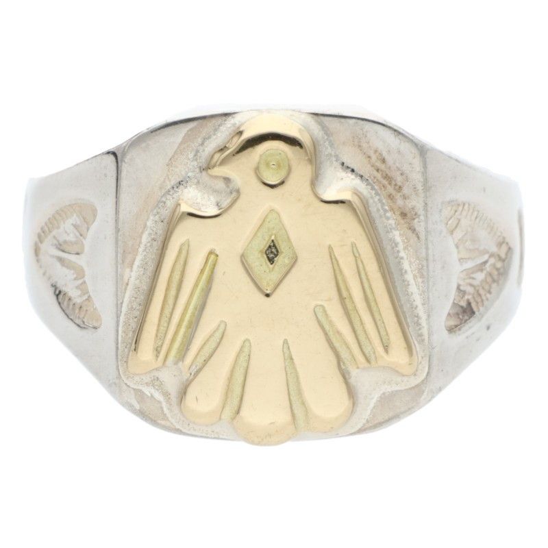 ゴローズ 金イーグル付き角型印台 リング メンズ 13号 - メルカリ