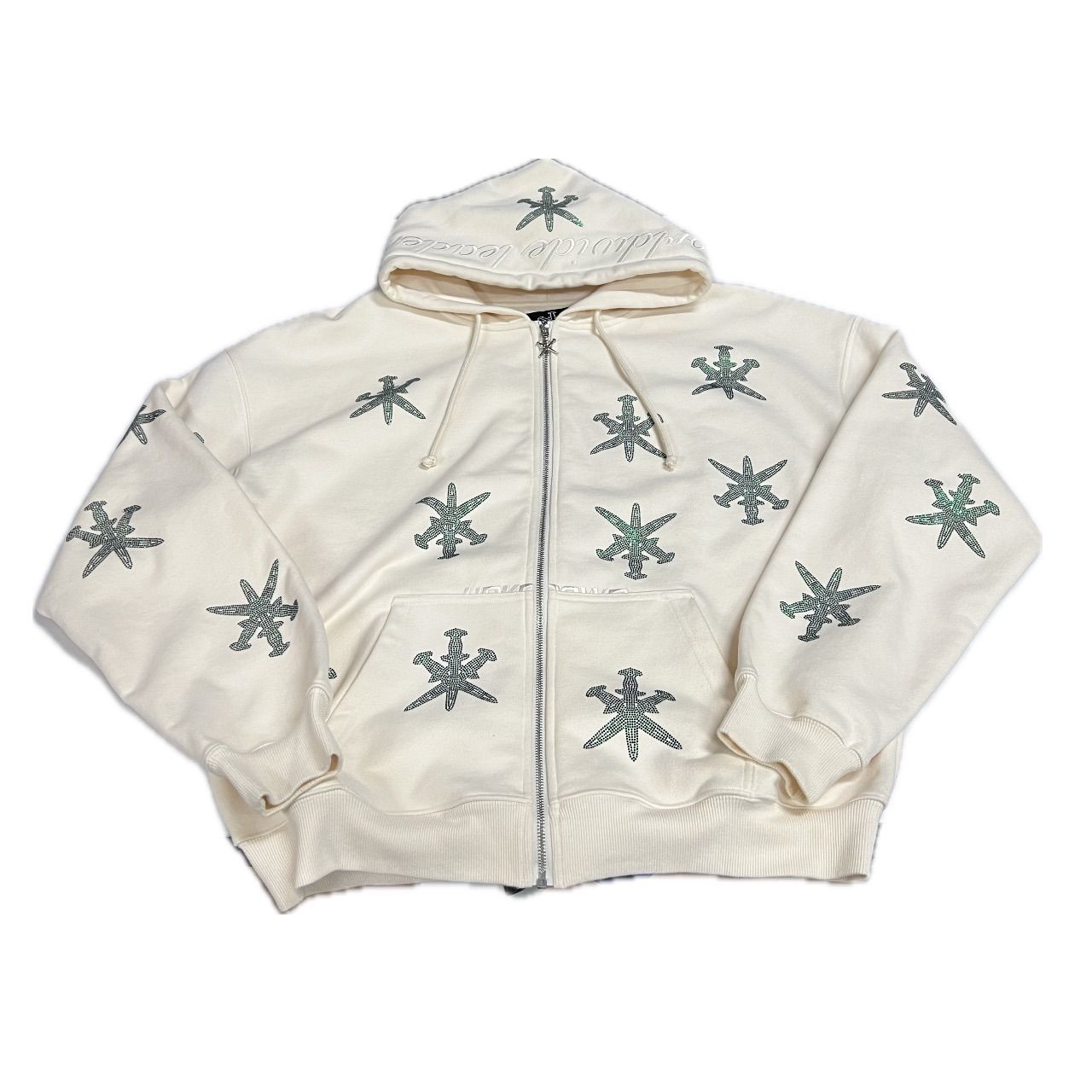 68.UNKNOWN LONDON Dagger Rhinestone Zip Hoodie XLサイズ【併売品 