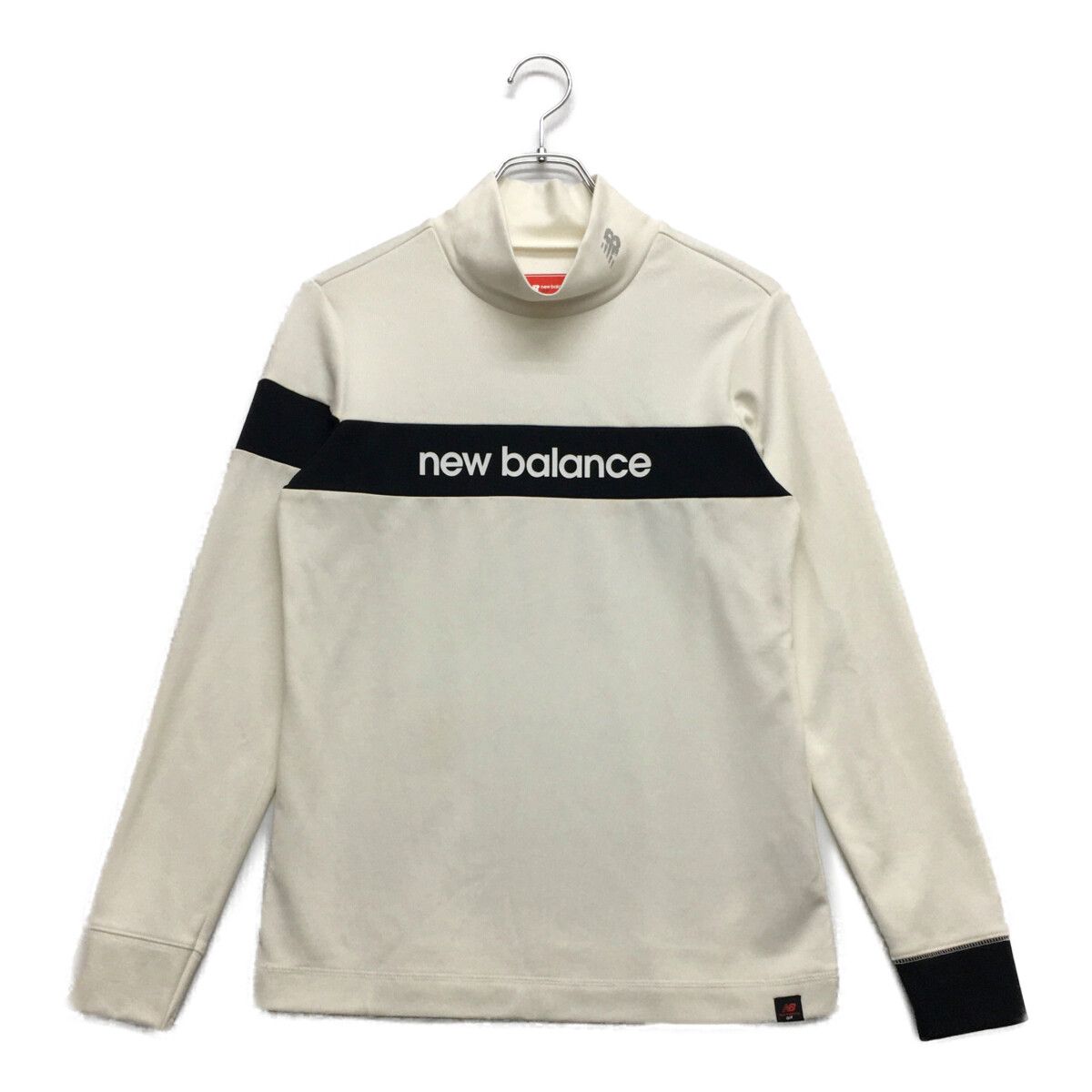 中古 レディース ニューバランスゴルフ New Balance golf 長袖シャツ 2(L) 白 ホワイト モックネック ハイネック