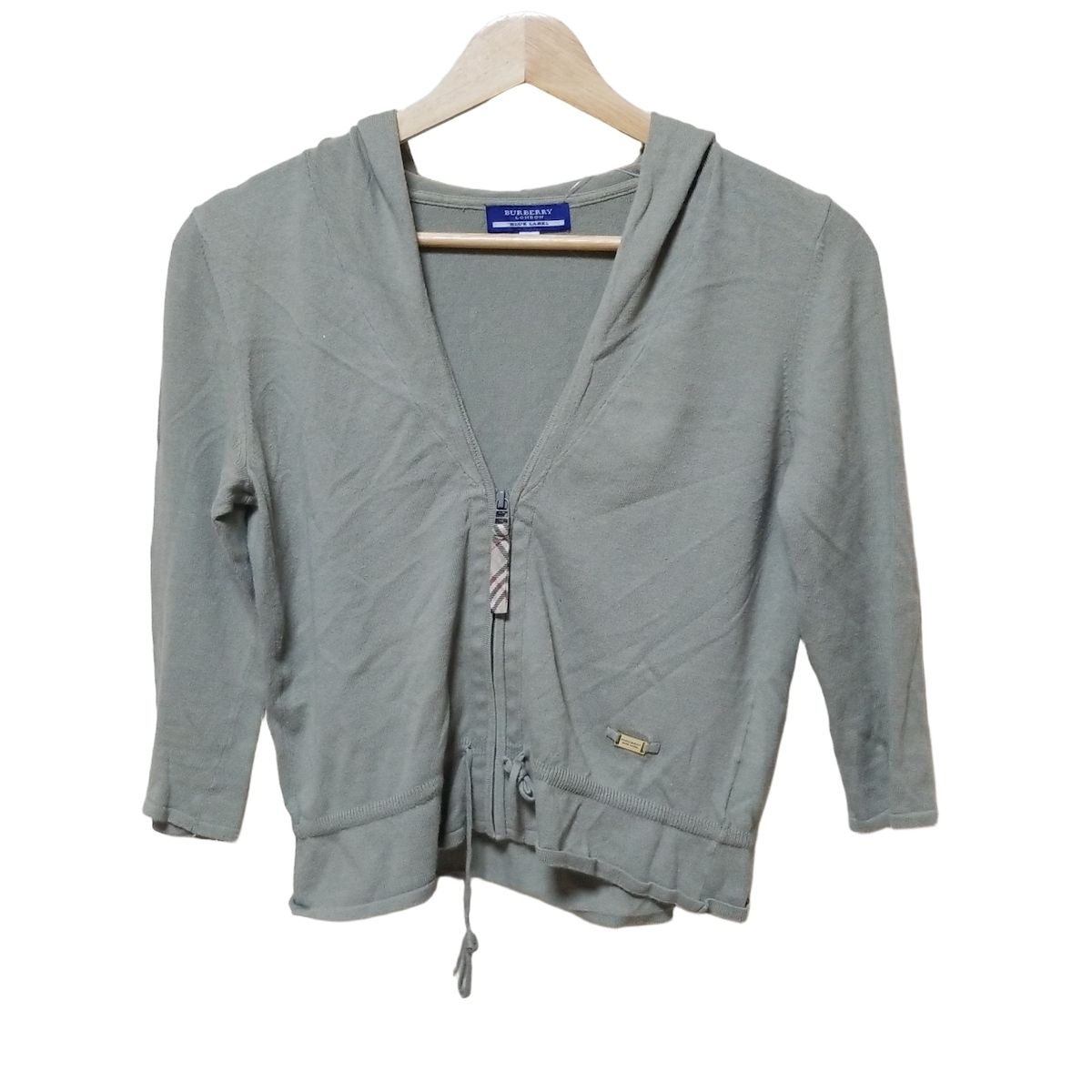 美品】Burberry バーバリーブルーレーベル パーカー ブラック 38