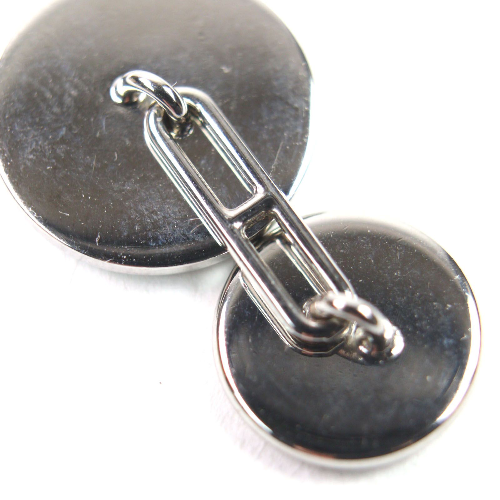 HERMES エルメス レザー セリエ カフス カフスボタン シルバー